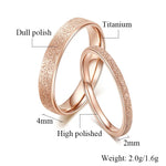 Anillo Minimalista de Titanio para Mujer — Oro Rosa y Plata, Boda y Diario GooseBay