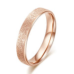 Anillo Minimalista de Titanio para Mujer — Oro Rosa y Plata, Boda y Diario GooseBay