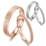 Anillo Minimalista de Titanio para Mujer — Oro Rosa y Plata, Boda y Diario GooseBay