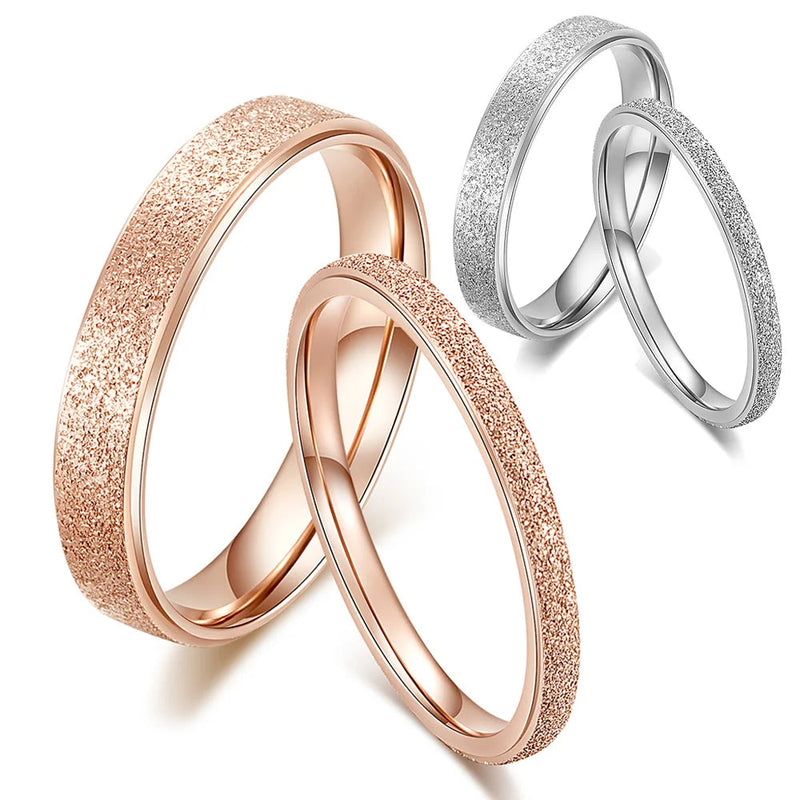 Anillo Minimalista de Titanio para Mujer — Oro Rosa y Plata, Boda y Diario