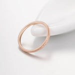 Anillo Minimalista de Titanio para Mujer — Oro Rosa y Plata, Boda y Diario GooseBay