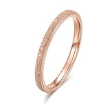 Anillo Minimalista de Titanio para Mujer — Oro Rosa y Plata, Boda y Diario GooseBay
