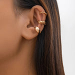 3Pcs/set Metal Chunky No Piercing Clip Earrings Geometric Ear Cuff Earrings for Women Ladies Party Girls Y2K Jewelry Trendy GooseBay