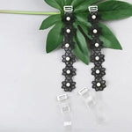 Sexy Transparent Silicone Pearls Summer Elastic Brassiere Straps Women Bra Belt Flower Shoulder Strap Bra Accessories GooseBay