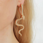 Exaggerated Snake Shape Drop Earrings Gold And Silver-Color Jewelry For Woman Irregular Earrings Party Gift Trendy Style GooseBay