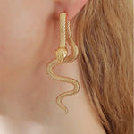 Exaggerated Snake Shape Drop Earrings Gold And Silver-Color Jewelry For Woman Irregular Earrings Party Gift Trendy Style GooseBay
