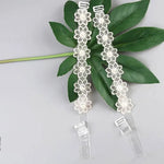 Sexy Transparent Silicone Pearls Summer Elastic Brassiere Straps Women Bra Belt Flower Shoulder Strap Bra Accessories GooseBay