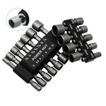 9/14/23pcs/set 5mm-13mm Hex SocketS Sleeve Nozzles Nut Driver Set Power Nuts Driver Socket Screwdriver Set Bits Sets Tools GooseBay