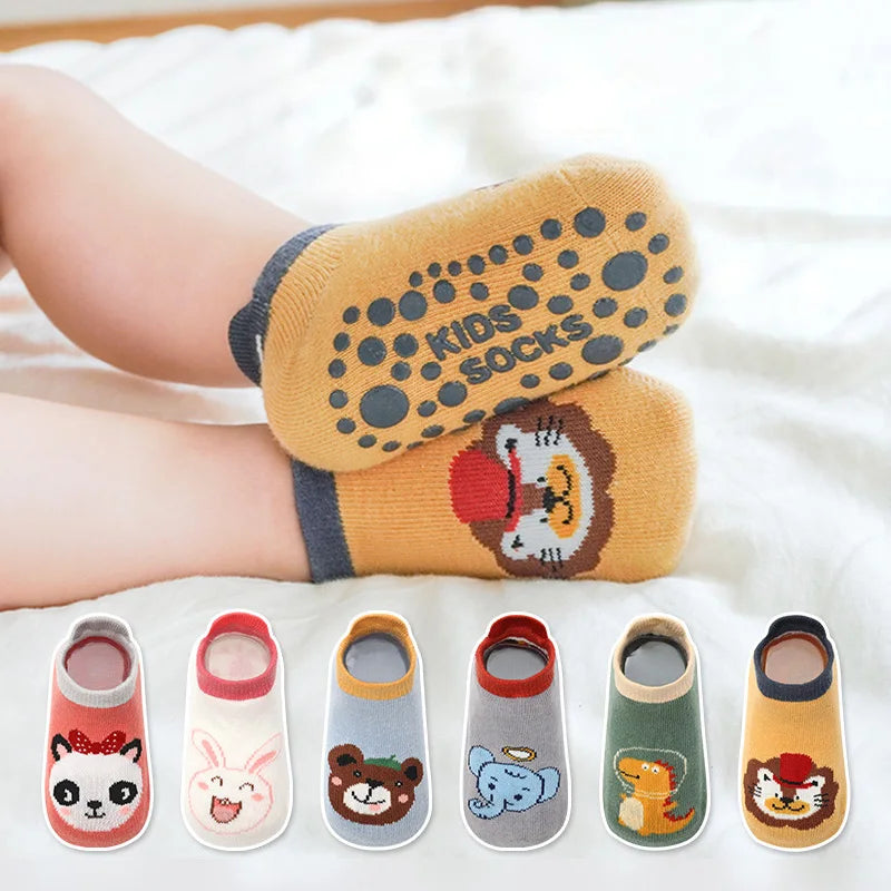 Calcetines de Algodón para Niños — Pack de 6 Pares con Dibujos de Animales