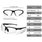 Trendy Style Photochromic Sunglasses For Men Women Outdoor Mtb Bicycle Cycling Runnging Eyewear Sports Bike Windproof Goggles GooseBay