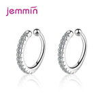 925 Silver  Ear Clip Fashion Jewelry Trendy Style Sparkling Cubic Zirconia Best Gift For Women Girls Party Appointment GooseBay