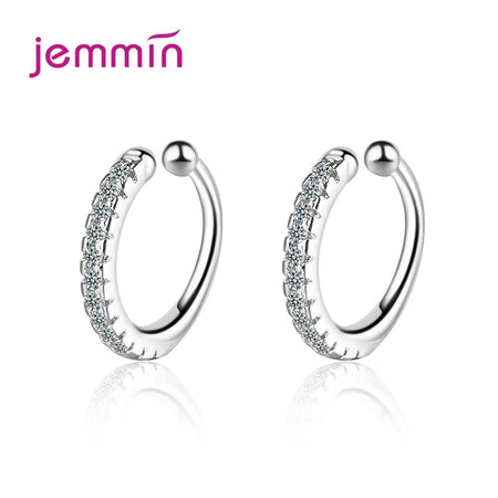 925 Silver Ear Clip Fashion Jewelry Trendy Style Sparkling Cubic Zirconia Best Gift For Women Girls Party Appointment