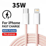 Cable USB-C Trenzado Carga Rápida 35W — Para iPhone 14, 13, 12, 11 (1m y 2m) GooseBay