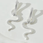 Exaggerated Snake Shape Drop Earrings Gold And Silver-Color Jewelry For Woman Irregular Earrings Party Gift Trendy Style GooseBay