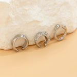 3Pcs/set Metal Chunky No Piercing Clip Earrings Geometric Ear Cuff Earrings for Women Ladies Party Girls Y2K Jewelry Trendy GooseBay
