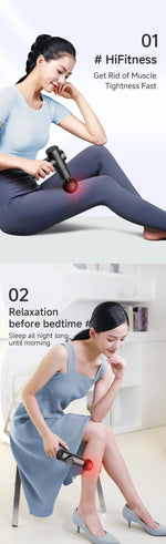 2026 New Fascia Gun Deeply Relieves Muscle Soreness Fitness and Relaxation Equipment LED Touch Screen 6Massage Head Gifts GooseBay