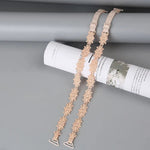 Sexy Transparent Silicone Pearls Summer Elastic Brassiere Straps Women Bra Belt Flower Shoulder Strap Bra Accessories GooseBay