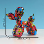 Figura Decorativa Perro Globo de Resina — Escultura Moderna para Hogar GooseBay
