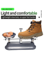 Leather Non Slip Work Boots for Men Rotating Button Safety Shoes Steel Toe Sneaker Male Puncture Proof Protective Boots GooseBay