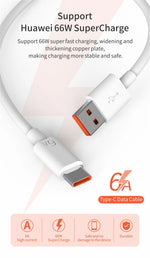 Cargador USB Carga Rápida 66W 6A — Compatible con Huawei y USB-C GooseBay