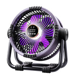 Ventilador Portátil de Camping 20000mAh — Recargable con Luz y Gancho GooseBay
