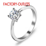 925 Sterling Silver Engagement Ring New Fashion Jewelry Trendy Style CZ Cubic Zirconia Prong Setting Women Girls Wholesale GooseBay