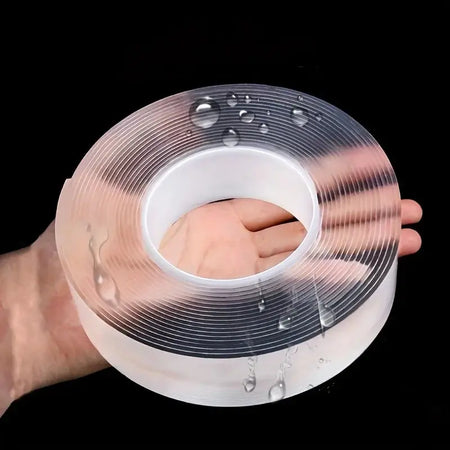 Cinta Adhesiva Doble Cara Reutilizable e Impermeable — Para Cocina y Baño
