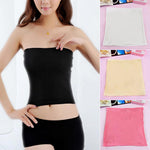 Women Boob Tube Top Solid Color Short Strapless Bandeau Tank Top Sexy Seamless Bralette Womens Underwear Summer Girls Tube Tops GooseBay