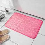 Alfombra Antideslizante para Baño y Salón — Diseño de Piedras, Suave al Tacto GooseBay