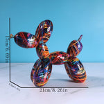 Figura Decorativa Perro Globo de Resina — Escultura Moderna para Hogar GooseBay