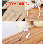 925 Sterling Silver Engagement Ring New Fashion Jewelry Trendy Style CZ Cubic Zirconia Prong Setting Women Girls Wholesale GooseBay