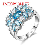 Anillo de Compromiso de Plata 925 con Zirconia Cúbica — Para Mujer y Niña GooseBay