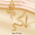 Exaggerated Snake Shape Drop Earrings Gold And Silver-Color Jewelry For Woman Irregular Earrings Party Gift Trendy Style GooseBay