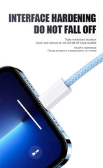 Cable USB-C Trenzado Carga Rápida 35W — Para iPhone 14, 13, 12, 11 (1m y 2m) GooseBay