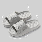 Cute Carton Slippers Bathroom Slippers Cloud Cushion Slides Summer Soft Thick Platform Home Men Indoor Non-slip Flat Flip Flops GooseBay