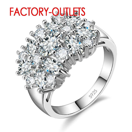Anillo de Compromiso de Plata 925 con Zirconia Cúbica — Para Mujer y Niña