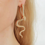 Exaggerated Snake Shape Drop Earrings Gold And Silver-Color Jewelry For Woman Irregular Earrings Party Gift Trendy Style GooseBay