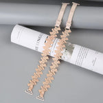 Sexy Transparent Silicone Pearls Summer Elastic Brassiere Straps Women Bra Belt Flower Shoulder Strap Bra Accessories GooseBay