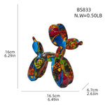 Figura Decorativa Perro Globo de Resina — Escultura Moderna para Hogar GooseBay