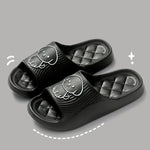 Cute Carton Slippers Bathroom Slippers Cloud Cushion Slides Summer Soft Thick Platform Home Men Indoor Non-slip Flat Flip Flops GooseBay