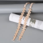 Sexy Transparent Silicone Pearls Summer Elastic Brassiere Straps Women Bra Belt Flower Shoulder Strap Bra Accessories GooseBay