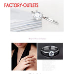 925 Sterling Silver Engagement Ring New Fashion Jewelry Trendy Style CZ Cubic Zirconia Prong Setting Women Girls Wholesale GooseBay