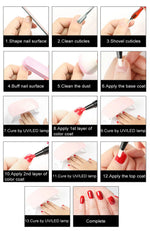 Esmalte de Uñas en Gel UV Semipermanente — 68 Colores, Base y Top Coat GooseBay