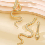 Exaggerated Snake Shape Drop Earrings Gold And Silver-Color Jewelry For Woman Irregular Earrings Party Gift Trendy Style GooseBay