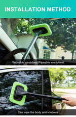 Limpiacristales para Coche con Mango Largo — Limpieza Interior de Parabrisas GooseBay