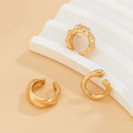 3Pcs/set Metal Chunky No Piercing Clip Earrings Geometric Ear Cuff Earrings for Women Ladies Party Girls Y2K Jewelry Trendy GooseBay