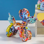 Figura Decorativa Perro Globo de Resina — Escultura Moderna para Hogar GooseBay