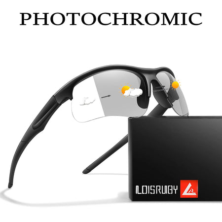 Trendy Style Photochromic Sunglasses For Men Women Outdoor MTB Bicycle Cycling Running Eyewear Sports Bike Windproof Goggles
