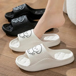 Cute Carton Slippers Bathroom Slippers Cloud Cushion Slides Summer Soft Thick Platform Home Men Indoor Non-slip Flat Flip Flops GooseBay