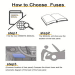 Kit de 310 Fusibles para Coche y SUV — Con 2 Comprobadores y 2 Extractores GooseBay